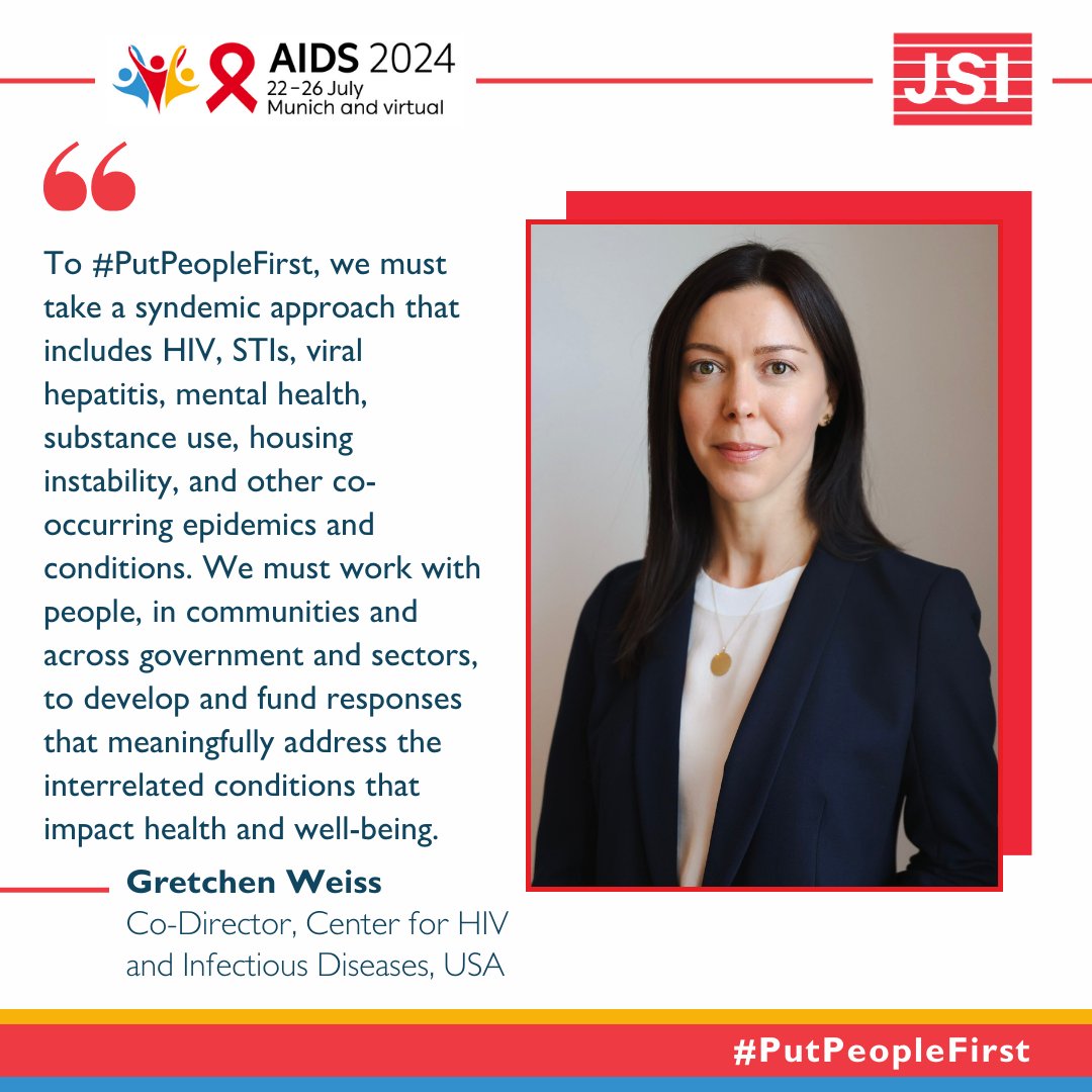 Learn more about our presence at #AIDS2024:  jsi.com/ias-2024

#PutPeopleFirst