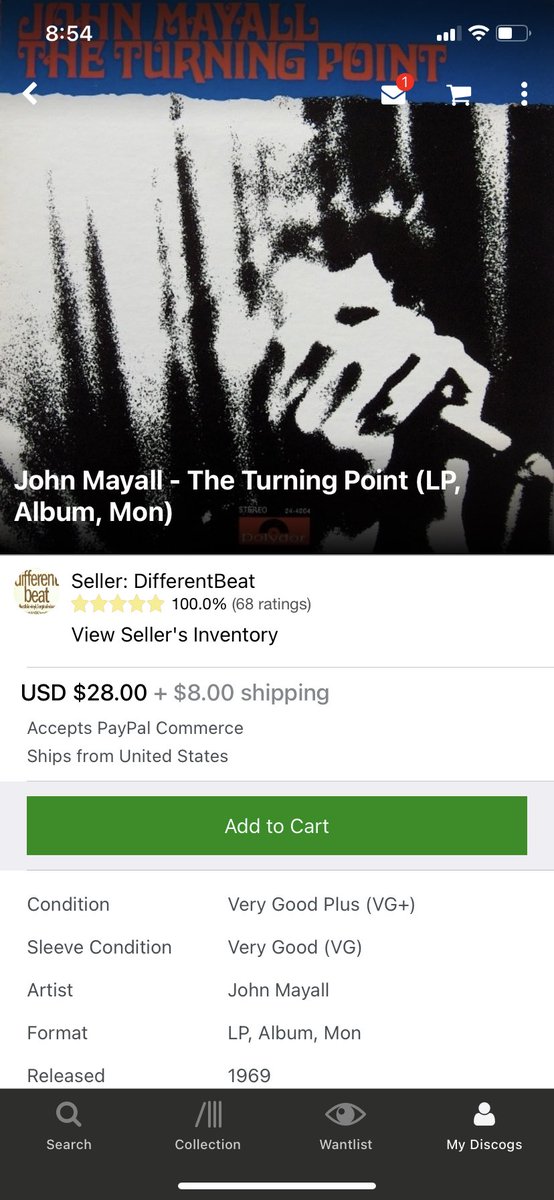 Rest in Peace #johnmayall. 

discogs.com/sell/item/2985…
#classicvinyl
