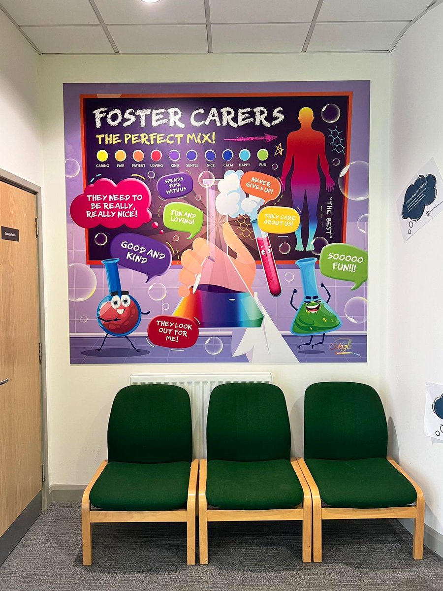 ‘Foster carers - the perfect mix’ mural designed by our Mini MAGIC #CiCC group …unveiled today at the MarketPlace. Brilliant 🤩 <a href="/chris2ring/">Chris Ring</a> <a href="/Tony__Joyce/">Tony Joyce</a> <a href="/vickster32/">Vickster is not 32</a> <a href="/JTew1/">Jonathan Tew</a> <a href="/nlcbf/">nlcbf</a> @Become1992 <a href="/ChildrensComm/">Children's Commissioner for England</a>