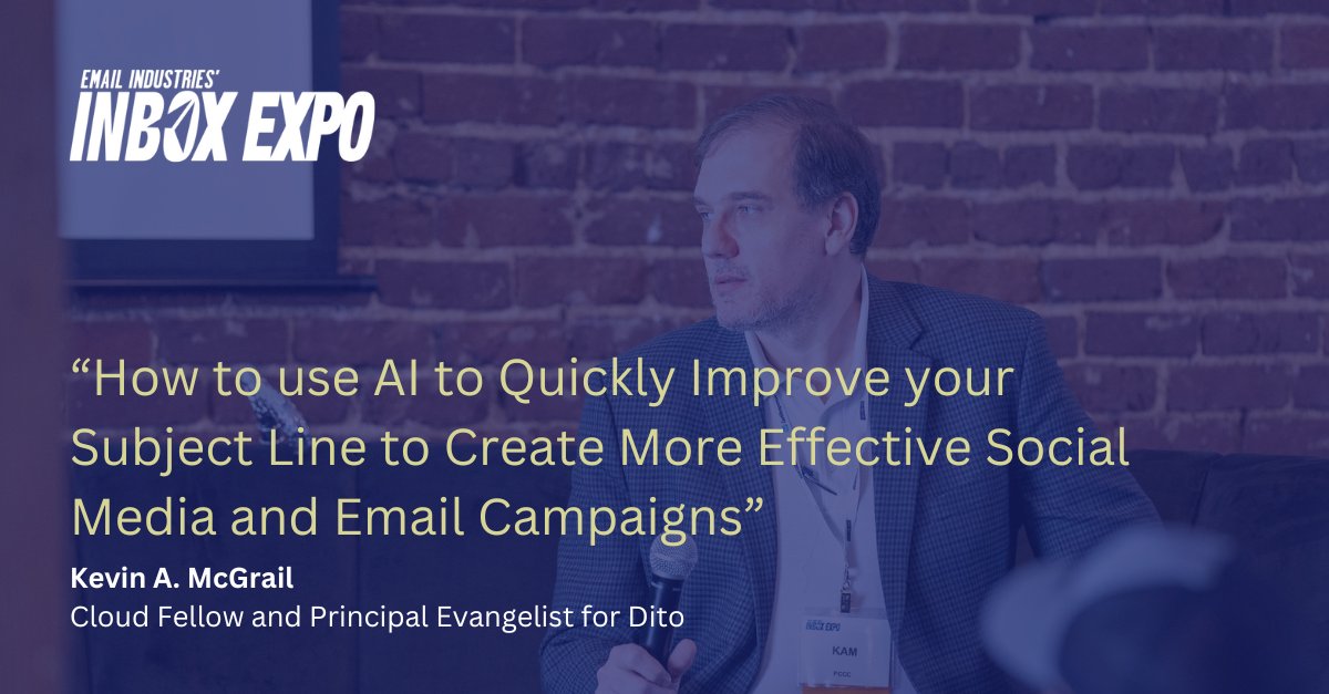 How to use AI to quickly improve your subject line and create more effective social media and email campaigns?

<a href="/KAMcGrail/">Kevin A. McGrail</a> answered this question in his recent article for Inbox Expo. Read it here:  inboxexpo.com/ai-prompt-subj…

#InboxExpo #AIprompts #EmailMarketing