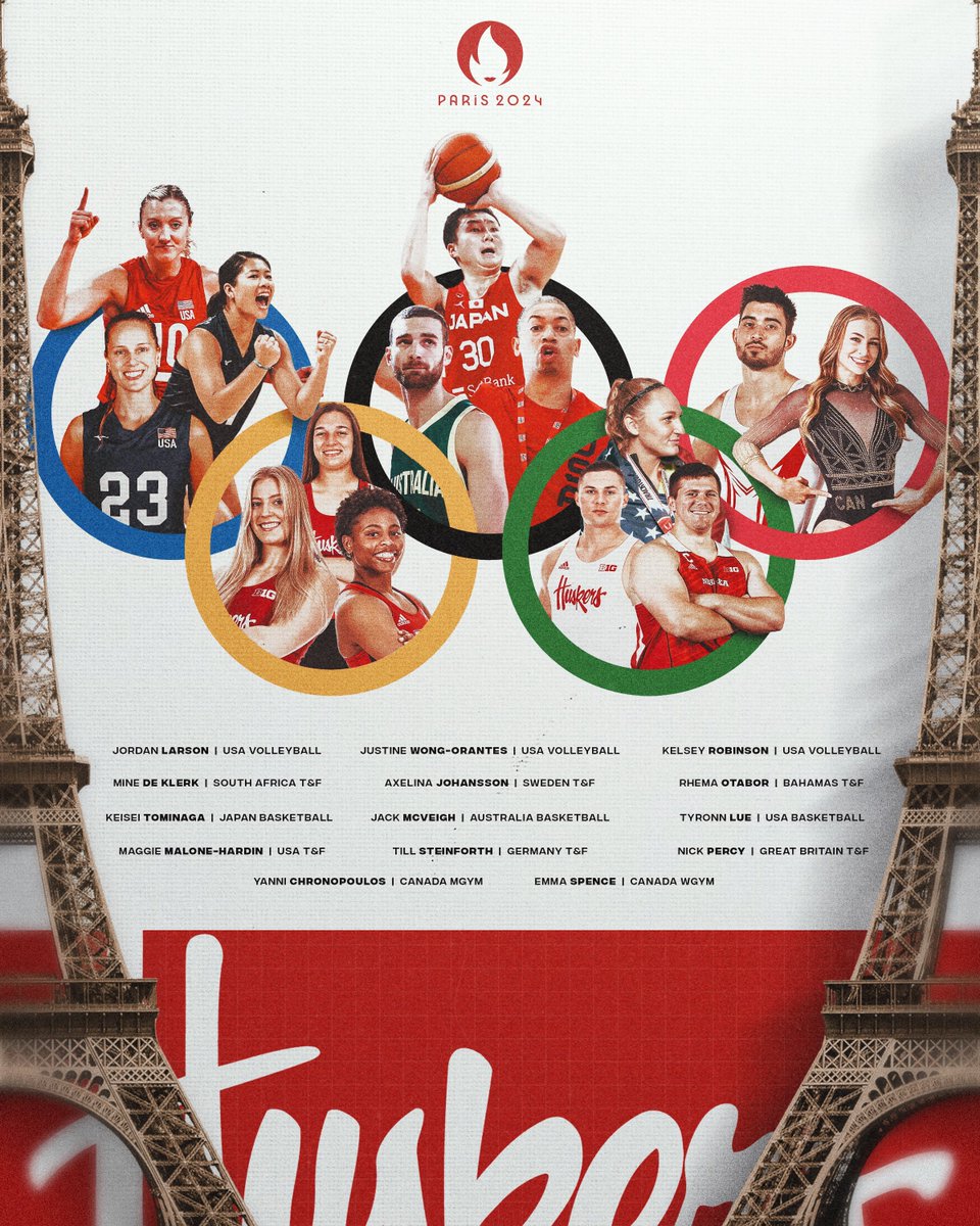 Olympians are made in Lincoln.

14 Huskers have earned a spot at the #ParisOlympics.

#GBR | huskers.com/news/2024/07/2…