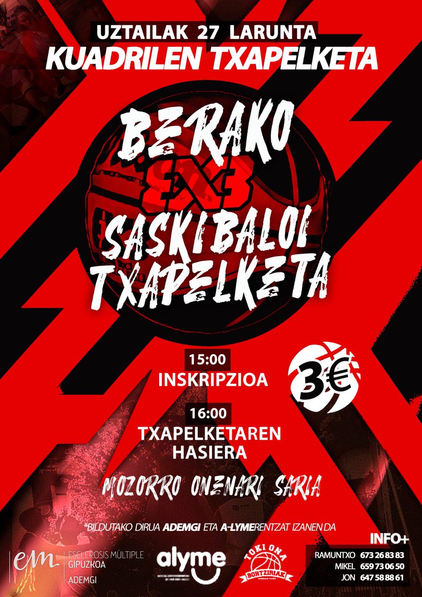 Imanol_eg's tweet photo. Bera-ko 3x3 Txapelketa 2024 https://t.co/IerQ21n2PE