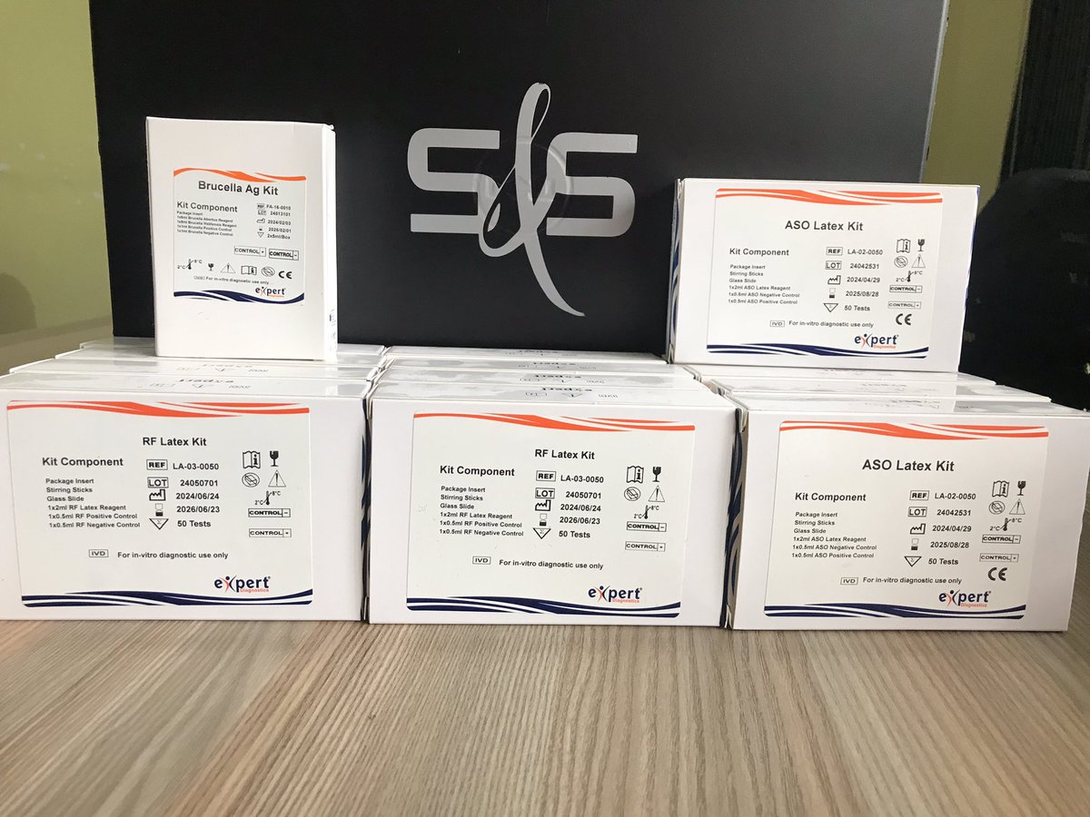 SedaHealthcare's tweet image. All latex test kits available;
     • Widal reagent kits
      •ASOT reagent kits
      •Rheumatoid factor (RF)
     • Brucella Abortus &amp;amp; Melitensis
     • CRP latex kits
Call us for more details. #latextests #labessentials
