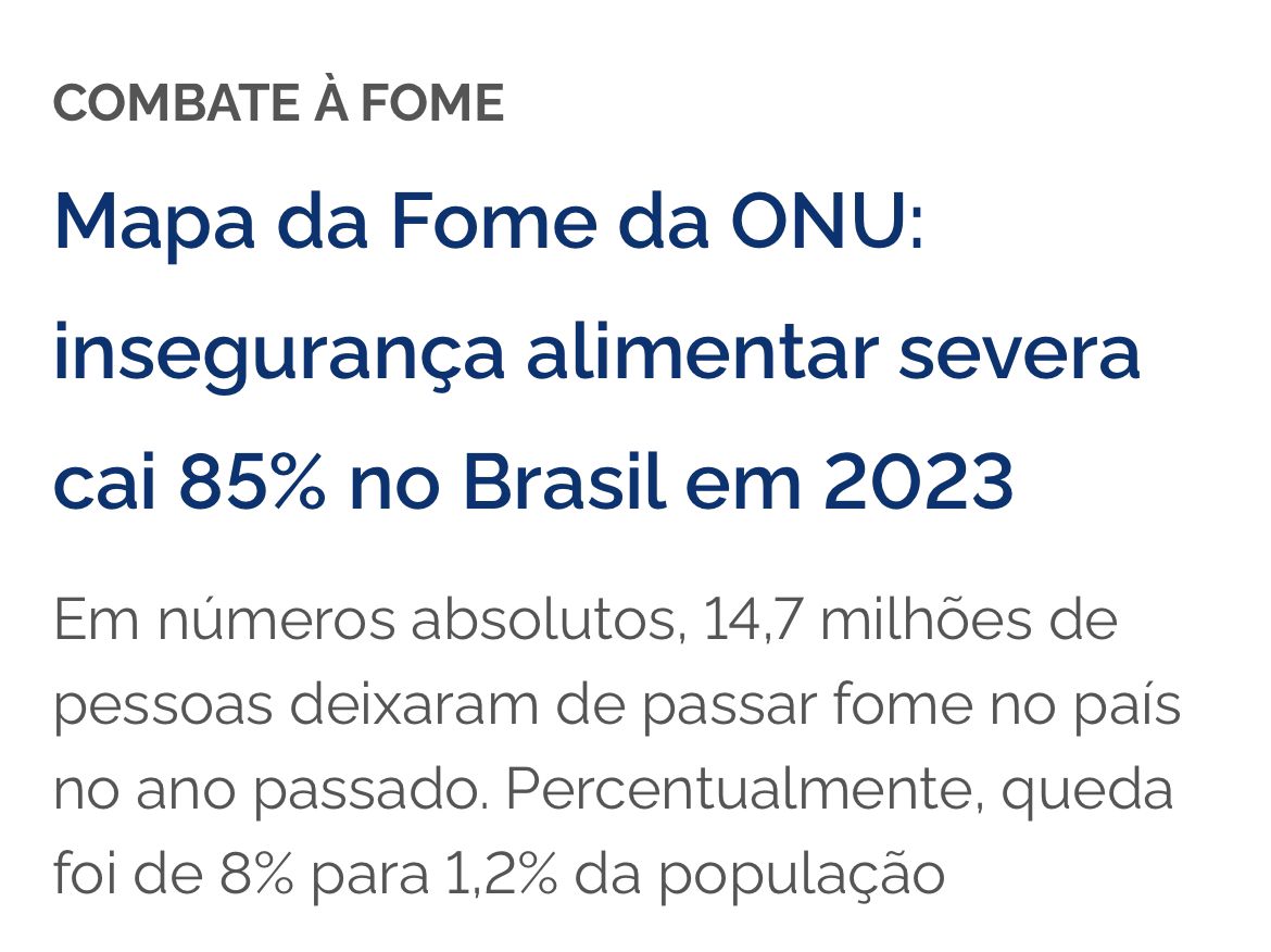 Hoje, estou no Rio de Janeiro para o pré-lançamento da Aliança Global Contra a Fome e a Pobreza, durante nossa presidência do <a href="/g20org/">G20 United States</a>. Voltamos para reduzir a fome no Brasil e queremos trabalhar junto com outros países para erradicá-la em todo o mundo. É possível construirmos um