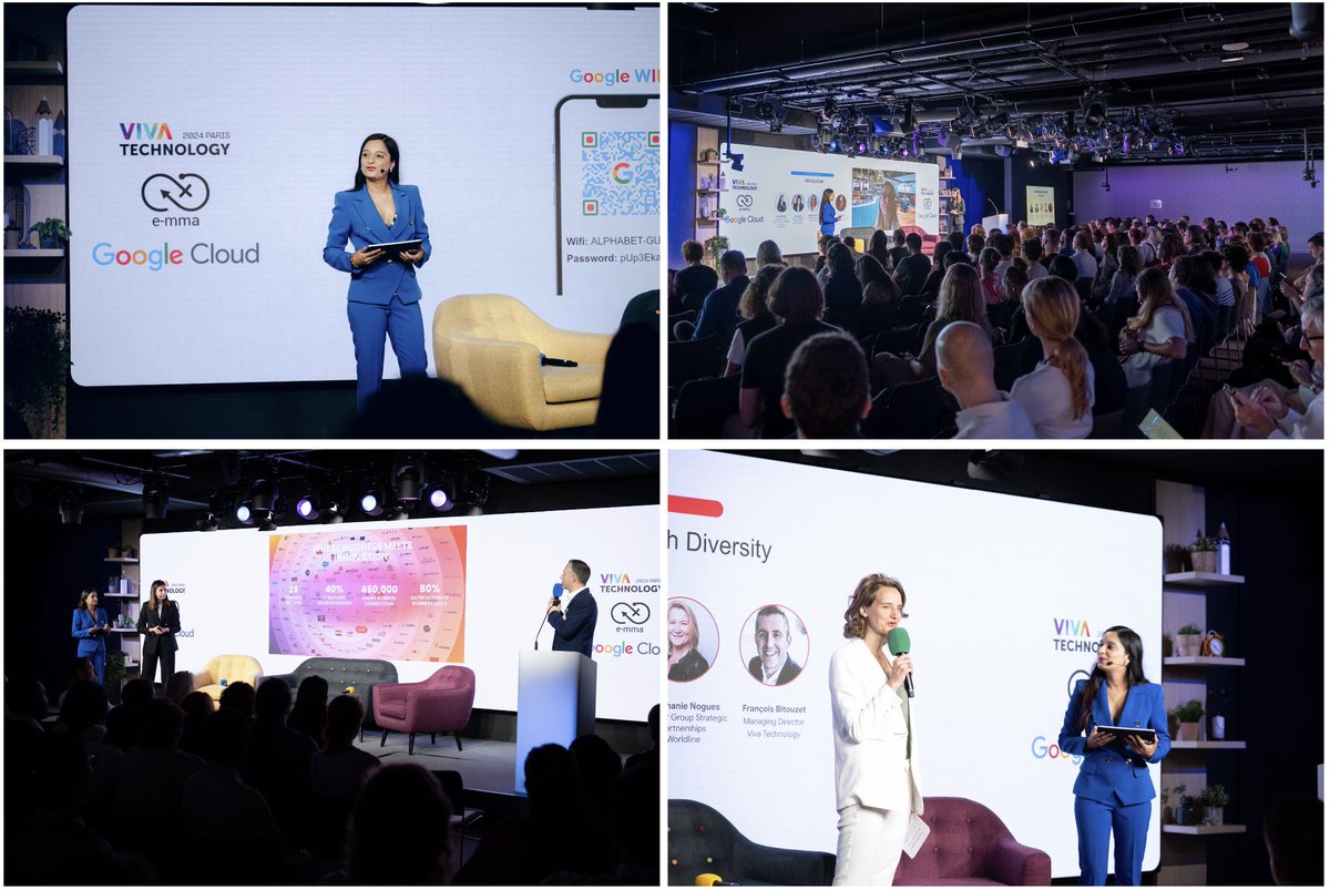 Google en France (@googleenfrance) on Twitter photo 📢 « Fueling AI’s Future with Diversity »
👉 Retour sur ce rendez-vous organisé dans nos locaux par <a href="/VivaTech/">Viva Technology</a>, <a href="/Org_Emma/">e-mma</a> et <a href="/GoogleEnFrance/">Google en France</a>.
L'occasion de rappeler le rôle clé de l'#IA et de souligner l'importance de la #diversité dans son développement. 💡 📢 « Fueling AI’s Future with Diversity »
👉 Retour sur ce rendez-vous organisé dans nos locaux par <a href="/VivaTech/">Viva Technology</a>, <a href="/Org_Emma/">e-mma</a> et <a href="/GoogleEnFrance/">Google en France</a>.
L'occasion de rappeler le rôle clé de l'#IA et de souligner l'importance de la #diversité dans son développement. 💡