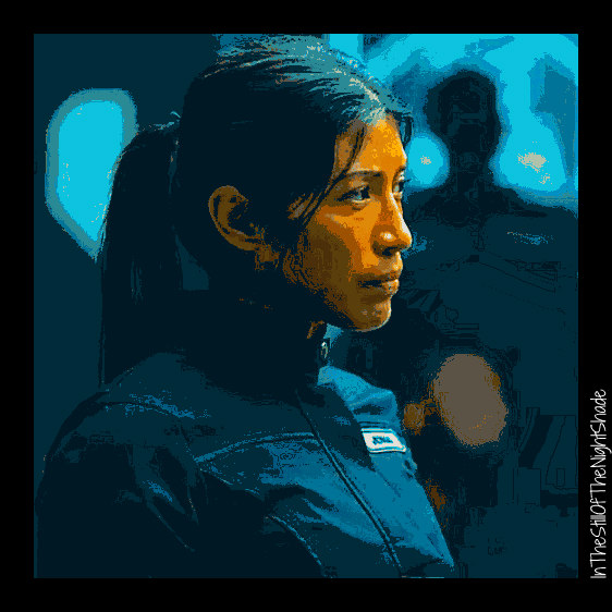 SueOestmann's tweet photo. TONIGHT
#TheArk (TV Series 2023-)
#DianaBermudez as #KimiJoma
Wednesdays, 10/9c, on @syfy
Check your local streaming channels for Season One of #TheArk.
Created by #DeanDevlin 🚀
#Drama #Mystery #SciFi #Space
#ScreenShotEdits #Posterize #FanEdits #PhotoEdits #PosterArt #ComicStyle #Colors #Gradients #Vibrance #Shading #Highlights #DigitalEdits