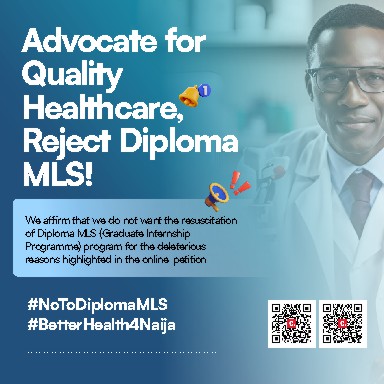 The only professionals licensed by law to practice Med Lab Science, and analyse/diagnose human samples are d Med Lab Scientists. To ensure #BetterHealth4Naija we must resist and stop d patronage of SLTs, Microbiologists n other quacks who carry out such functions.
#StopDiplomaMLS
