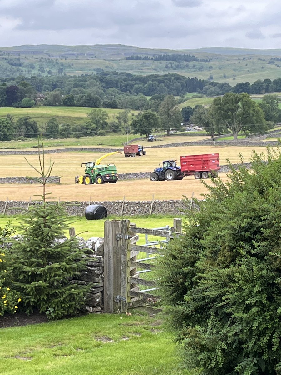Busy evening in Grassington before the rain