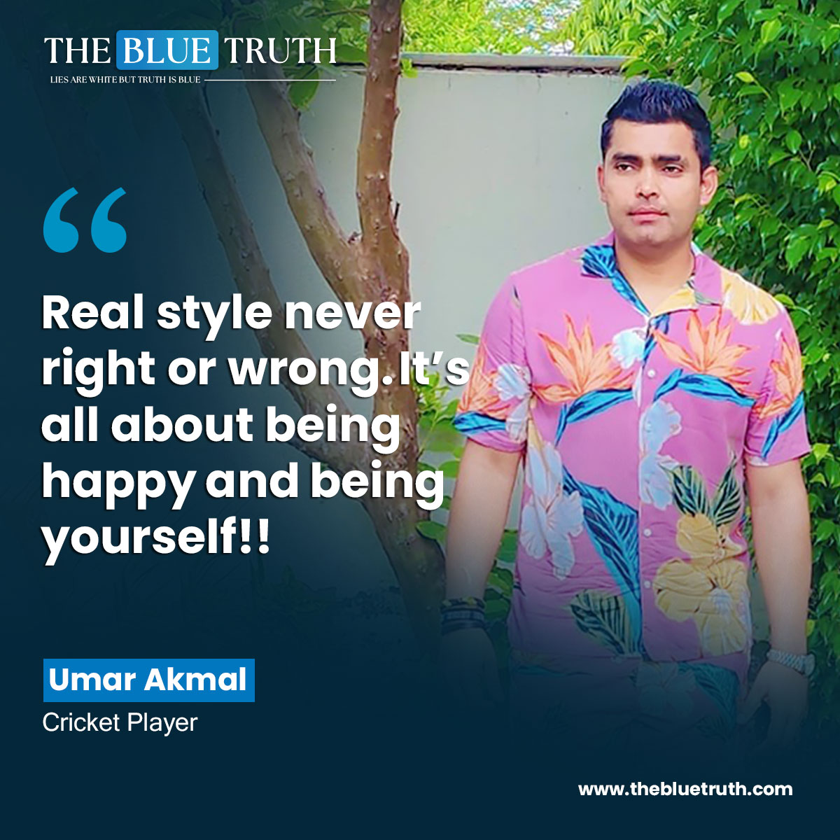 thebluetruth_'s tweet image. Real style never right or wrong. It’s all about being happy and being yourself!!
Umar Akmal
#RealStyle #BeYourself #Happiness #FashionFreedom #tbt #TheBlueTruth