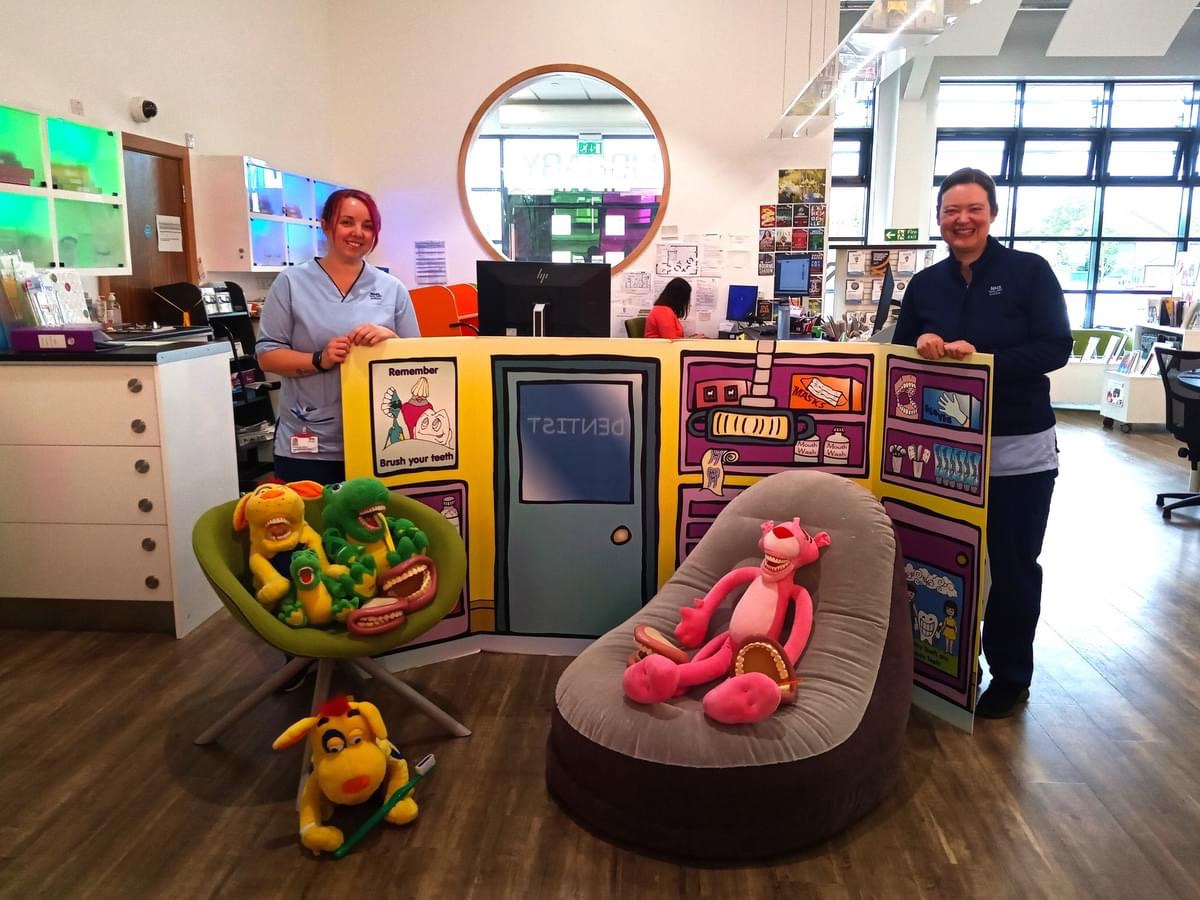NHSChildsmile's tweet photo. Two colleagues from the @NHSForthValley Childsmile Team, Alyson and Kim recently attended Denny Library on Friday 18th July for a pop up play event. 

Big thanks to Denny Library for having the Team and to everyone who attended. 

#Childsmile #DennyLibrary #NHSForthValley https://t.co/NiEBtqssTT