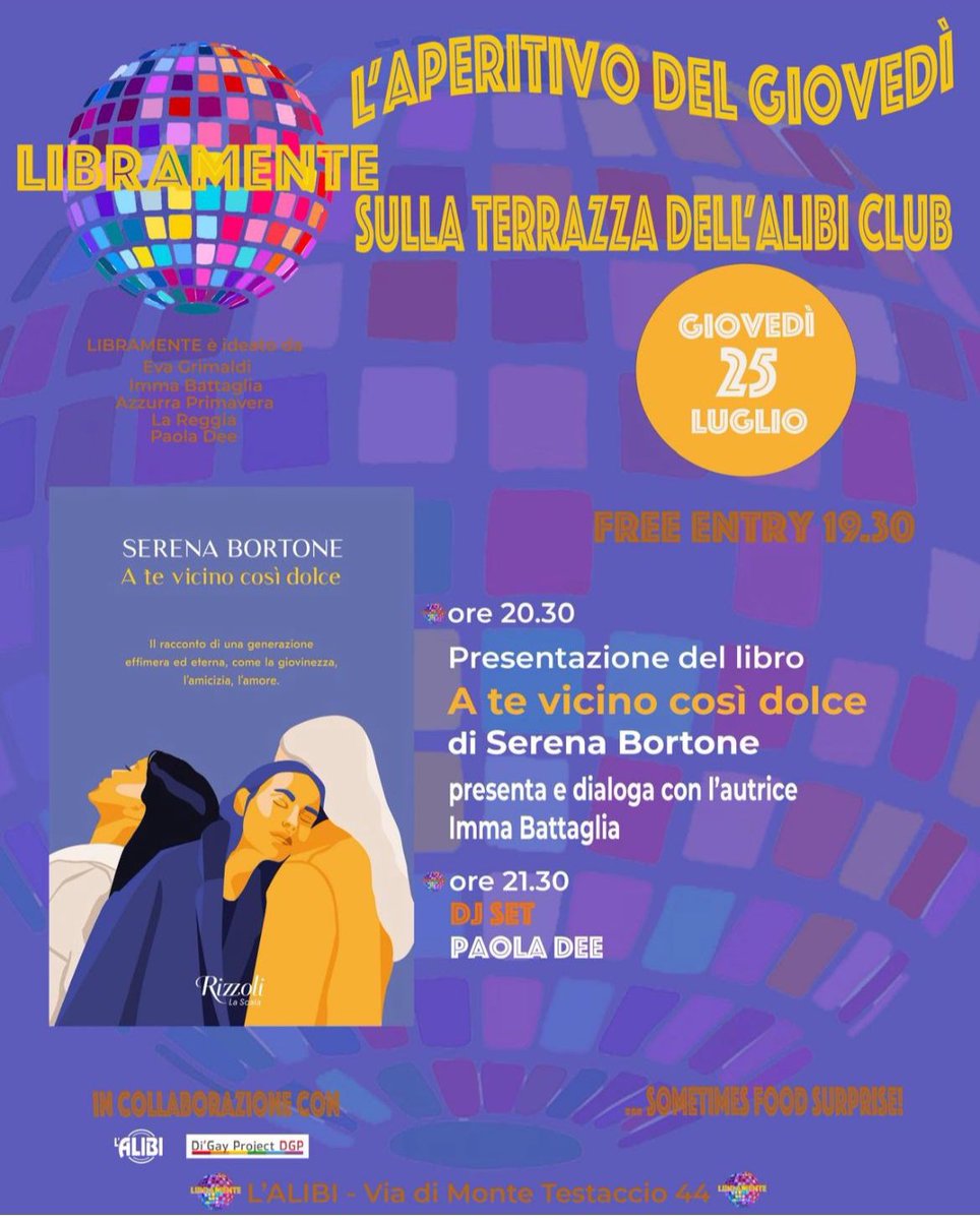 #libramente_alibi #alibi #books #Cultura #dance #food <a href="/unvotoperimma/">Imma Battaglia</a> #serenabortone ❤️❤️❤️