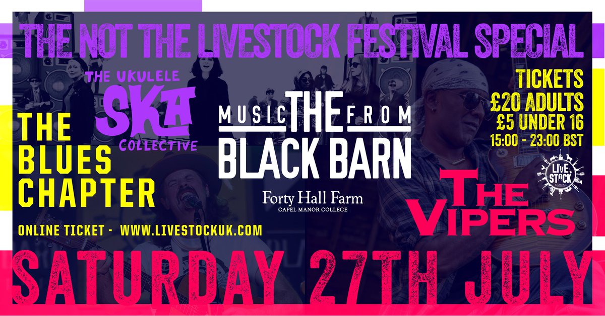 ukuleleska's tweet photo. We play another gig this Saturday July 27th! 'Not the Livestock Festival Special', #FortyHall #Enfield. Doors 3pm, we play at 4pm. #Livemusic, food, drink and most of all FUN, so...Enjoy yourself it’s later than you think! #ska
https://t.co/ylfCWRf7X2

https://t.co/cjxYxgFQ1S https://t.co/CdRbxjYMns