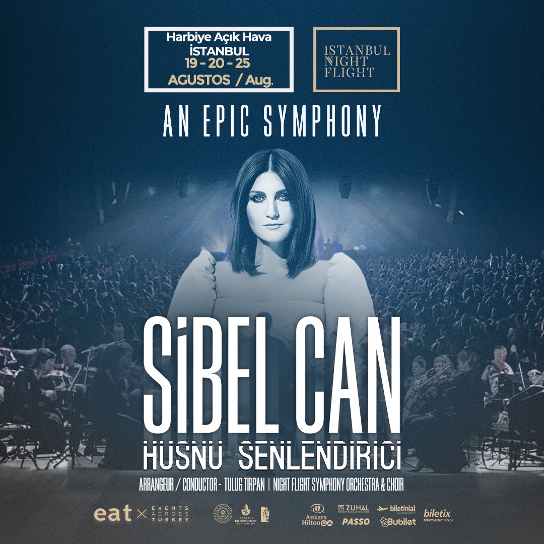 İSTANBUL, HAZIR MISIN? ❤️‍🔥 İki yıl aradan sonra, An Epic Symphony ile 19-20-25 Ağustosta HARBİYE AÇIK HAVADAYIZ!

Tuluğ Tırpan yönetiminde, Night Flight Symphony Orchestra &amp; Choir eşliğinde, büyük bir gösteri ile dinleyiciler karşısına çıkmaya hazırlandığımız bu özel konserlerde