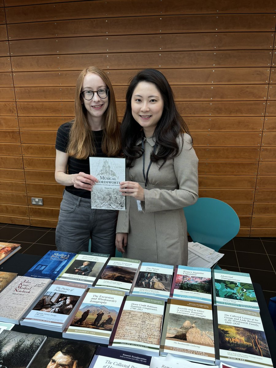 Very lovely to meet senior commissioning editor <a href="/xabelsc/">Christabel Scaife</a> <a href="/LivUniPress/">Liverpool University Press</a> at #BARS24 <a href="/BARS_official/">British Association for Romantic Studies</a>. My book is in good company among so many fascinating titles.