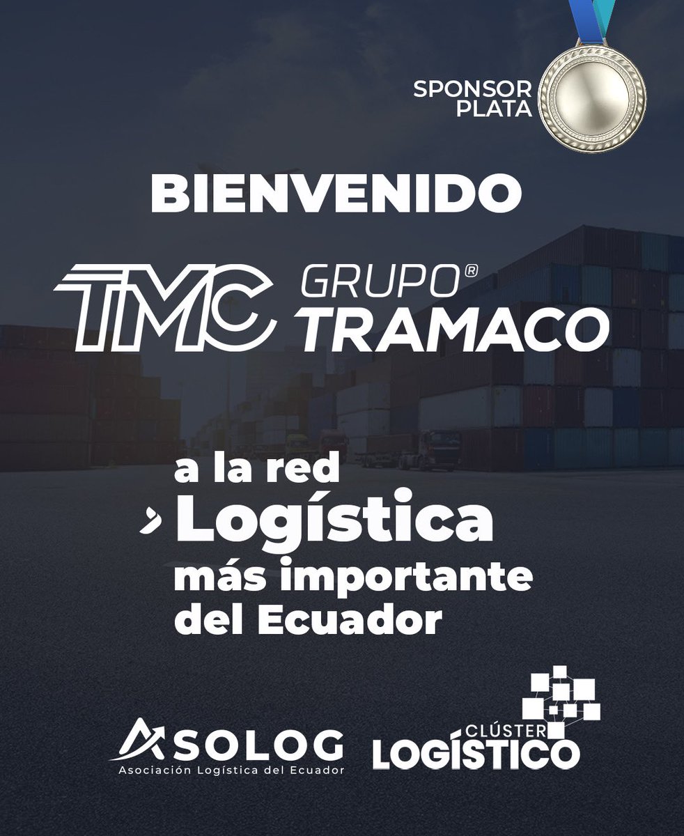 Renovamos la confianza en la principal comunidad logística, trabajando juntos por un Ecuador competitivo.
Sponsor Plata <a href="/Tramaco_Express/">Tramaco Express</a> 🎉 sigue creciendo la Red Logística más importante del Ecuador

Ser parte de la Red Logística más importante del Ecuador 
————-
ClusterLog 🎯