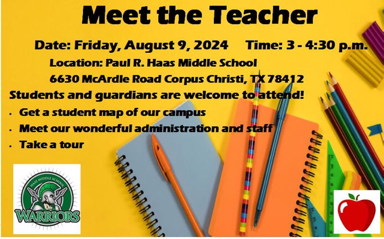 Haas Meet the Teacher!!