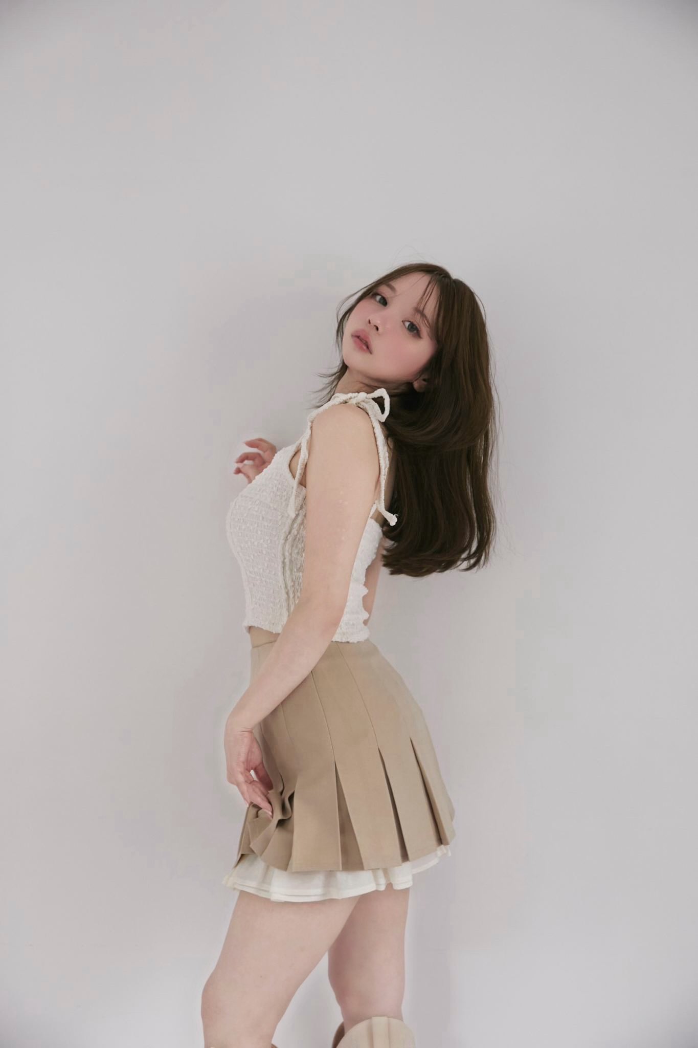 andmary Fiola chiffon mini skirt / M