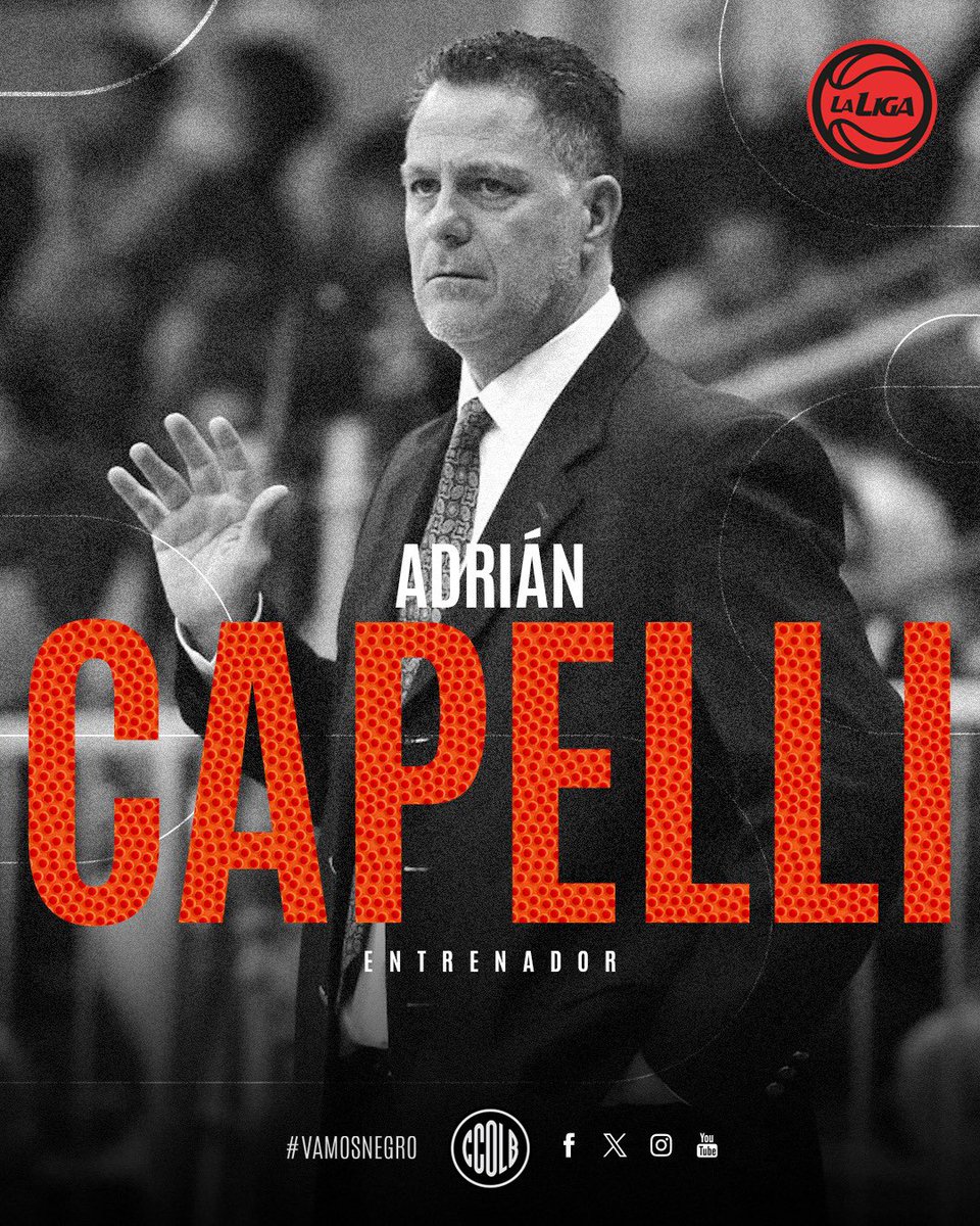 🤝 El elegido para dirigir a Olímpico en la temporada 24/25 de la <a href="/LigaNacional/">La Liga</a> es <a href="/CapelliAdrian/">Capelli Adrián</a> que regresa luego de estar al frente del equipo en la mitad de la 17/18 y completar la 18/19 con clasificación a semifinales de la LNB y a la Sudamericana

Éxitos Adrián!
#VamosNegro