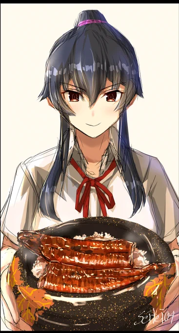 鰻といえば矢矧  #艦これ版深夜の真剣お絵描き60分一本勝負 #艦これ版真剣お絵描き60分一本勝負_20240724 #土用の丑の日