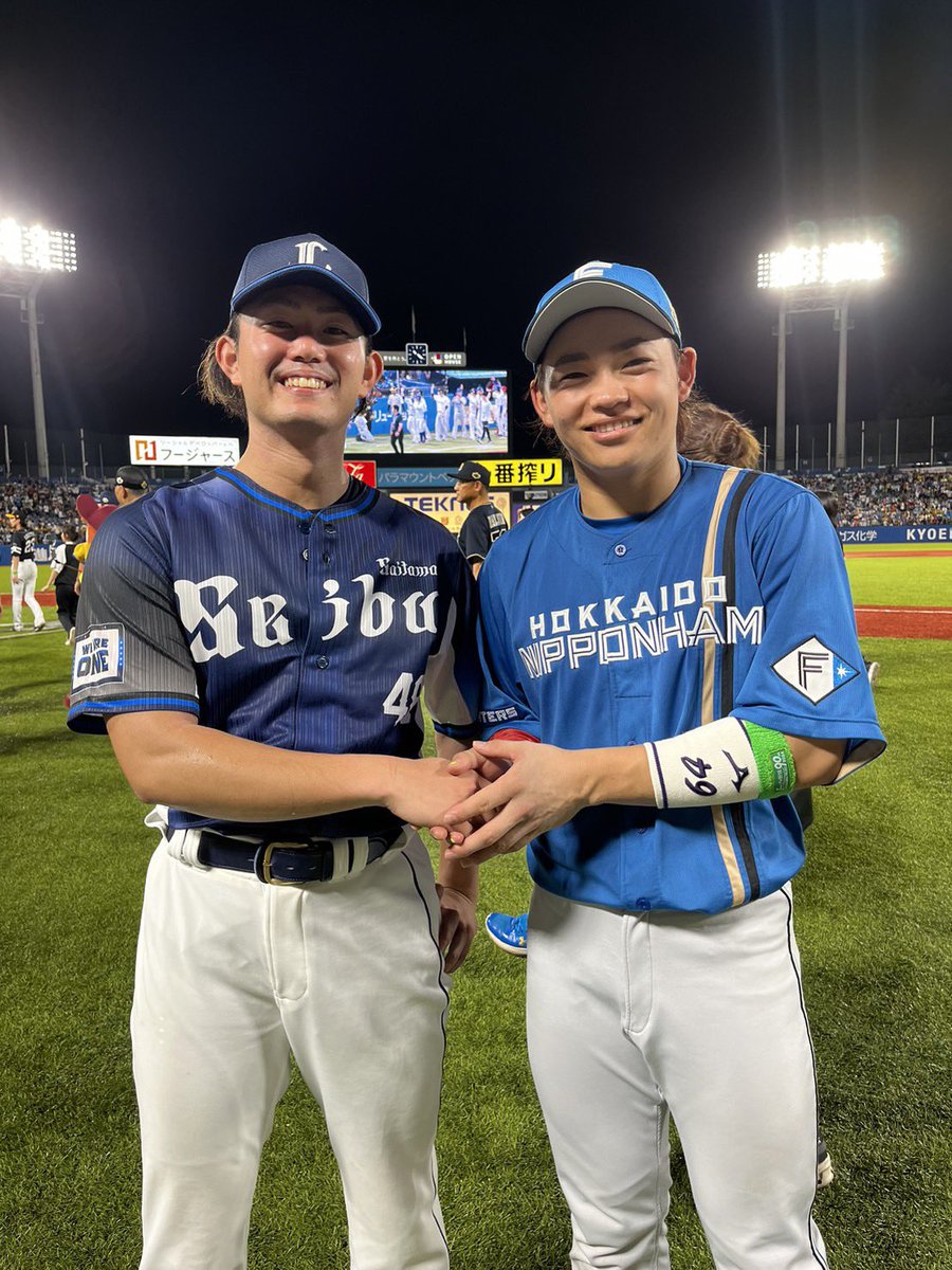 🤝
#今井達也 #田宮裕涼
#seibulions #lovefighters 
#マイナビオールスターゲーム2024