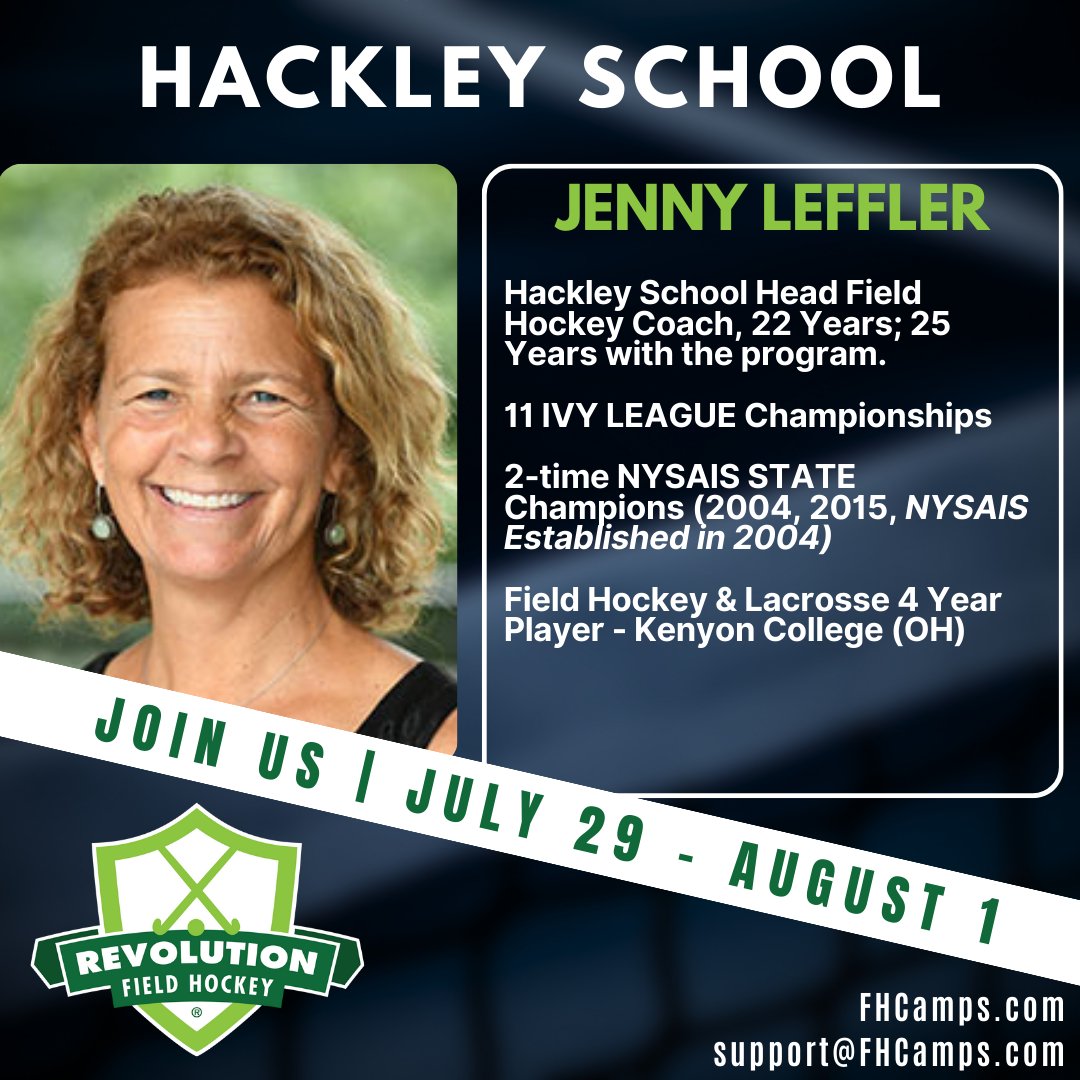 RevoFieldHockey's tweet photo. The summer is almost over, we don't want you to miss out on camp🚨 Come join Coach Jenny Leffler at Hackley School🤩🏑 Don't miss out on this amazing opportunity!!

#RevolutionFieldHockey https://t.co/Vg4iJGy6NK