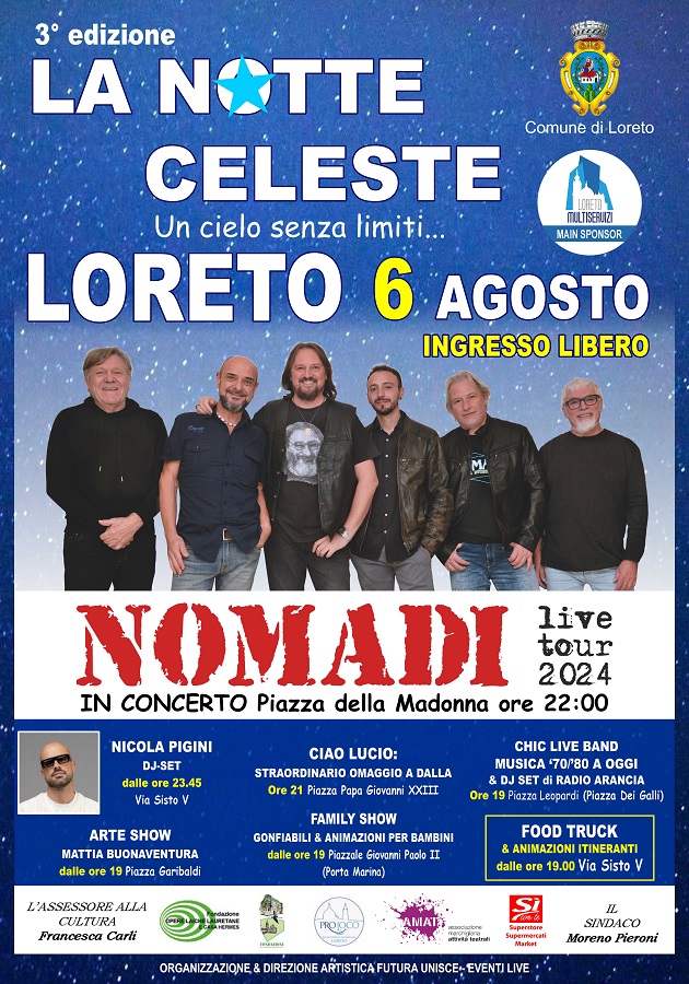 La Notte Celeste 💙🌛
#Loreto, 6 agosto 2024
Ingresso libero! 😆