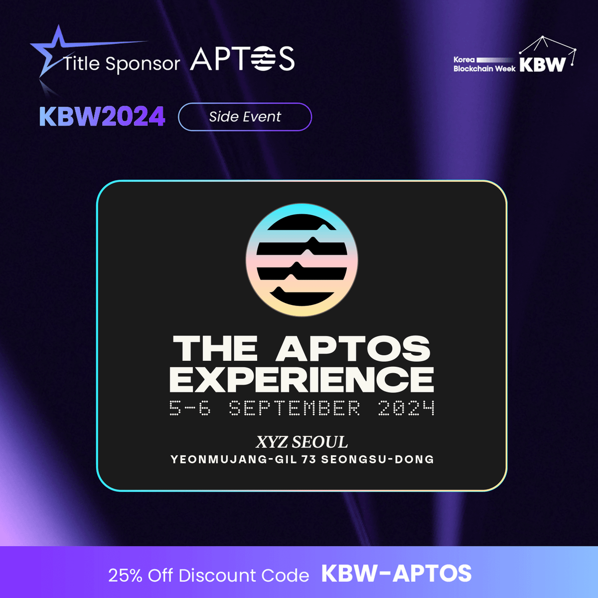 Want to maximize your #KBW2024 experience? Title Sponsor @Aptos is hosting  an exciting side event during KBW! 🎉🌐 Take your networking and Web3  immersion to the next level with The Aptos Experience.