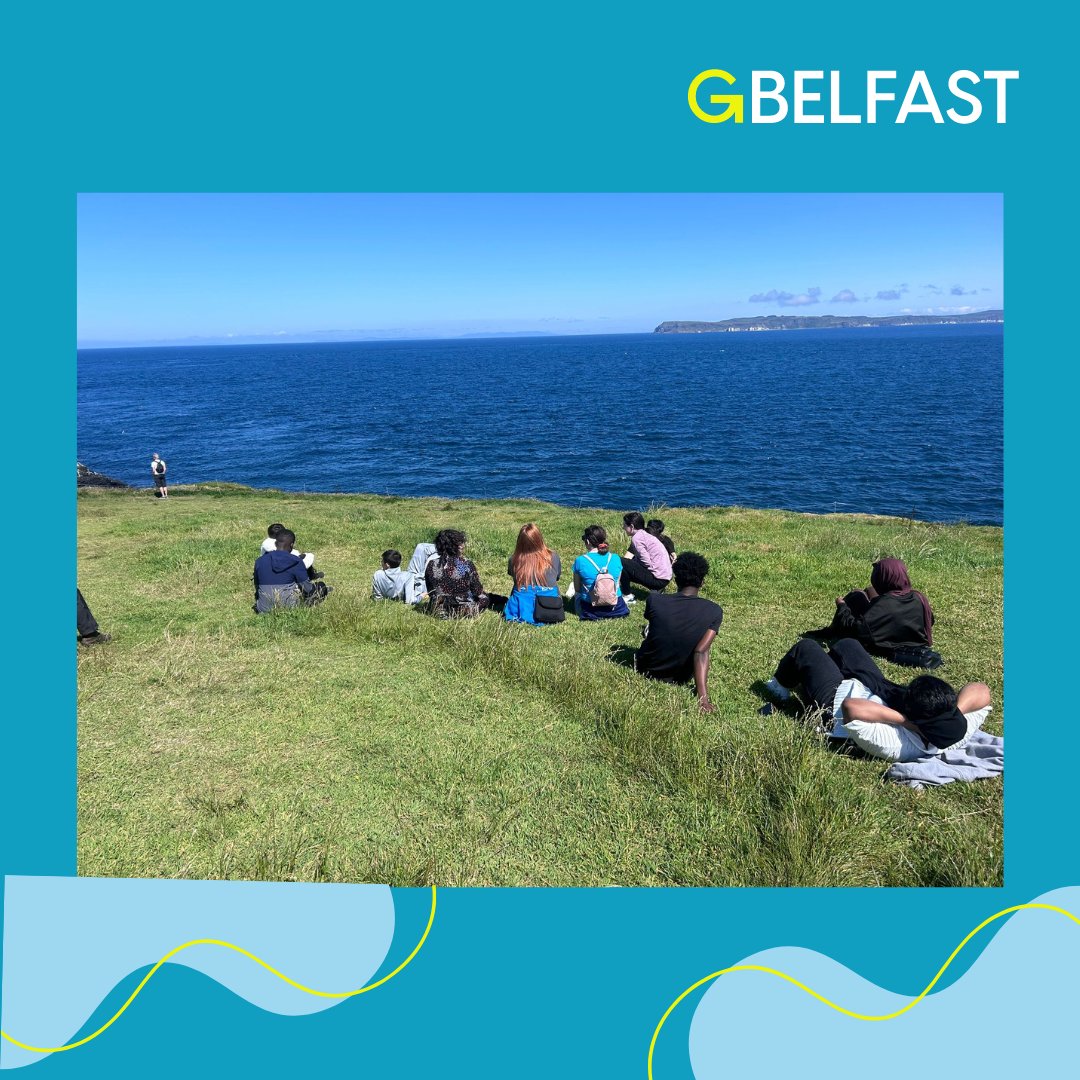 IncludeYouth's tweet photo. Kicking off Week 2 of the Belfast Give and Take Summer Programme with an incredible trip to the Giant's Causeway and Rope Bridge! What a beautiful day for an adventure! 🌞🌊🌉 #SummerProgramme #belfastgiveandtake #GiantsCauseway #YouthStartPartnership #UKPSF @BelfastTrust https://t.co/a4SyKCBPvq