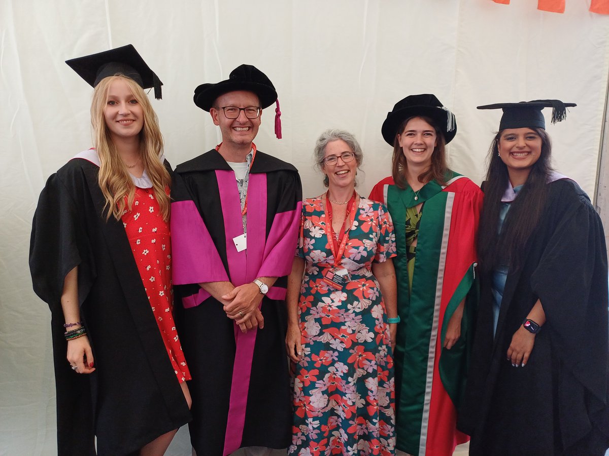 Congratulations/Llongyfarchiadau to our Otter Project 2024 graduates!

<a href="/SarahduPlessi16/">Sarah du Plessis</a> (second right), completed her PhD using new genomic tools to assess the impact of the population bottleneck on the genetic health of Eurasian otters in Britain and across Europe and Asia.