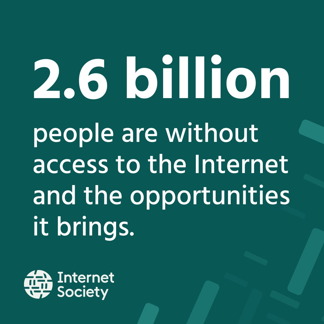 We believe that everyone should have equal access to the benefits of the Internet.

Help us bridge the digital divide and support more communities to get connected: donate.internetsociety.org #InternetForEveryone #DigitalDivide