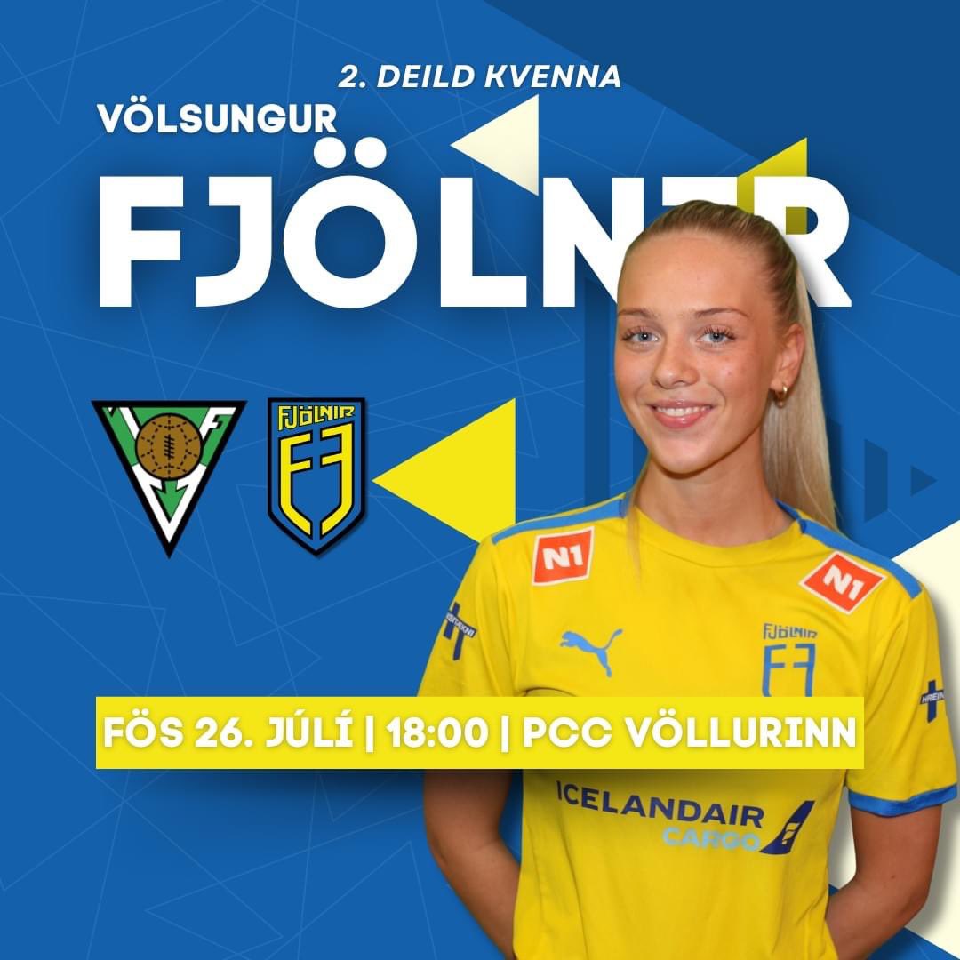 Næsti leikur hjá stelpunum er á föstudaginn! ⚽🤩
⚽️ Völsungur - Fjölnir
⏰ Föstudaginn 26. júlí kl. 18:00
📍 PCC völlurinn Húsavík
🎟 stubb.is/events/b8VR3y
Áfram Fjölnir!! 🥰
#FélagiðOkkar 💛💙