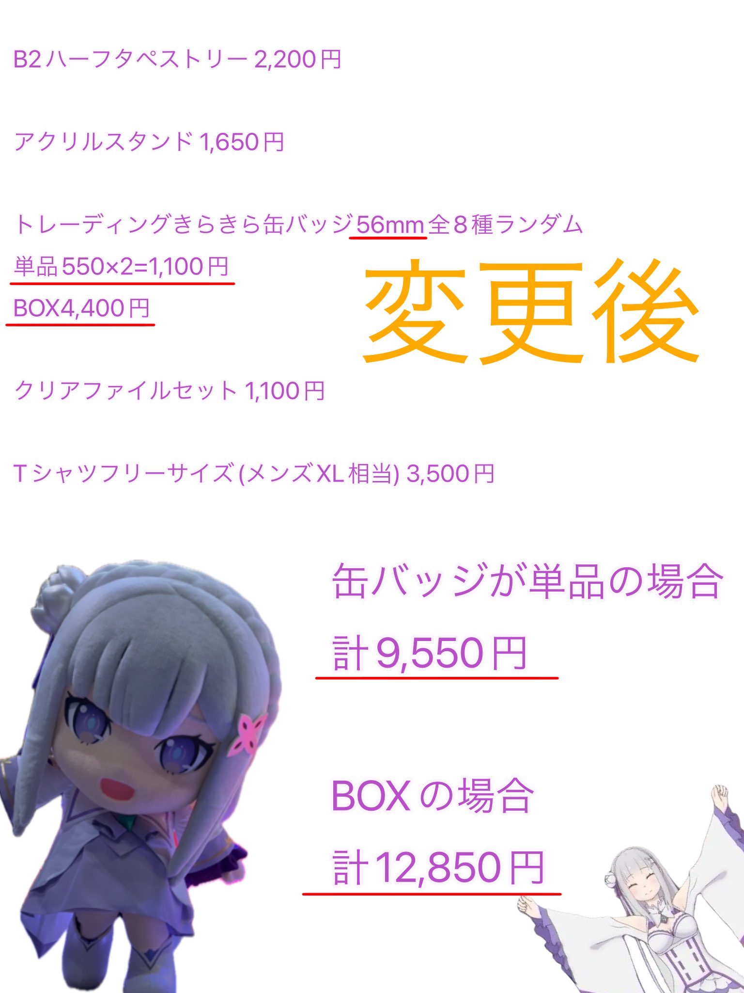 最終値下げ 』リゼロ エミリア 仙台七夕まつり 缶バッジ 30個