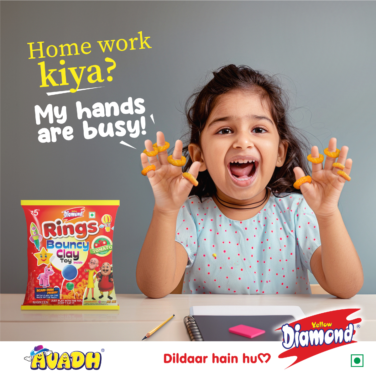 YellowDiamondIN's tweet photo. Everyone has their own special way of eating Yellow Diamond Rings. What’s yours? Tell us in the comments and keep enjoying those delicious Yellow Diamond Rings!

#YellowDiamond #DilDaarHaiHum #RichFeast #Avadh #Chips #ChipsVariety #SnackTime #FunTime #Rings https://t.co/2SP8lg0PJz
