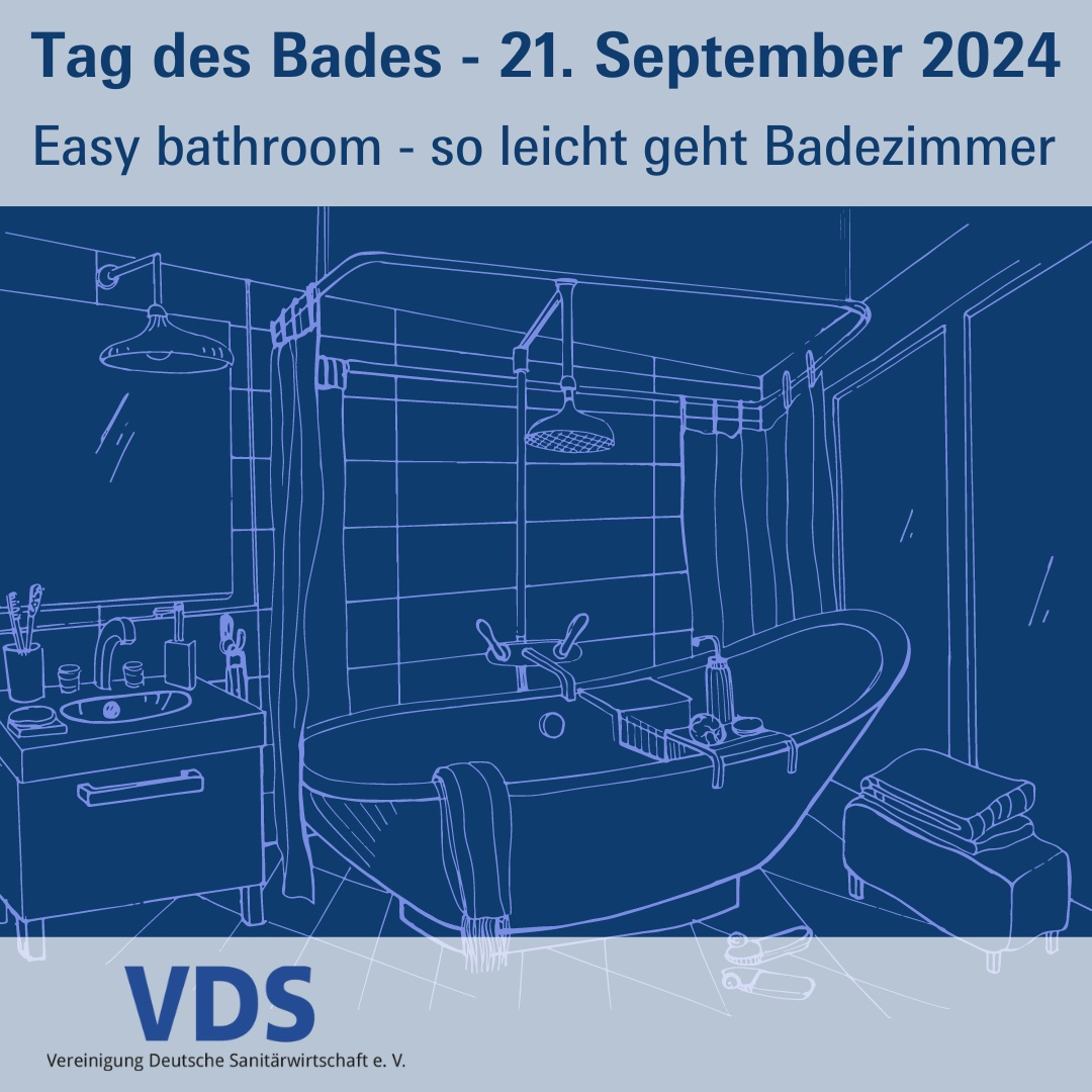 Die Vereinigung Deutsche Sanitärwirtschaft (VDS) lädt Sie am 21. September herzlich zum diesjährigen Tag des Bades ein. Unter dem Motto „Easy Bathroom“ zeigen Ihnen Badprofis, wie einfach der Weg zu einem neuen, altersgerechten Bad sein kann. 🌟🛁

#ISH25 #TagdesBades #VDS