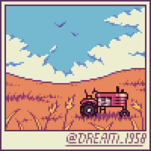 Sunny Summer field!
#pixelart #ドット絵