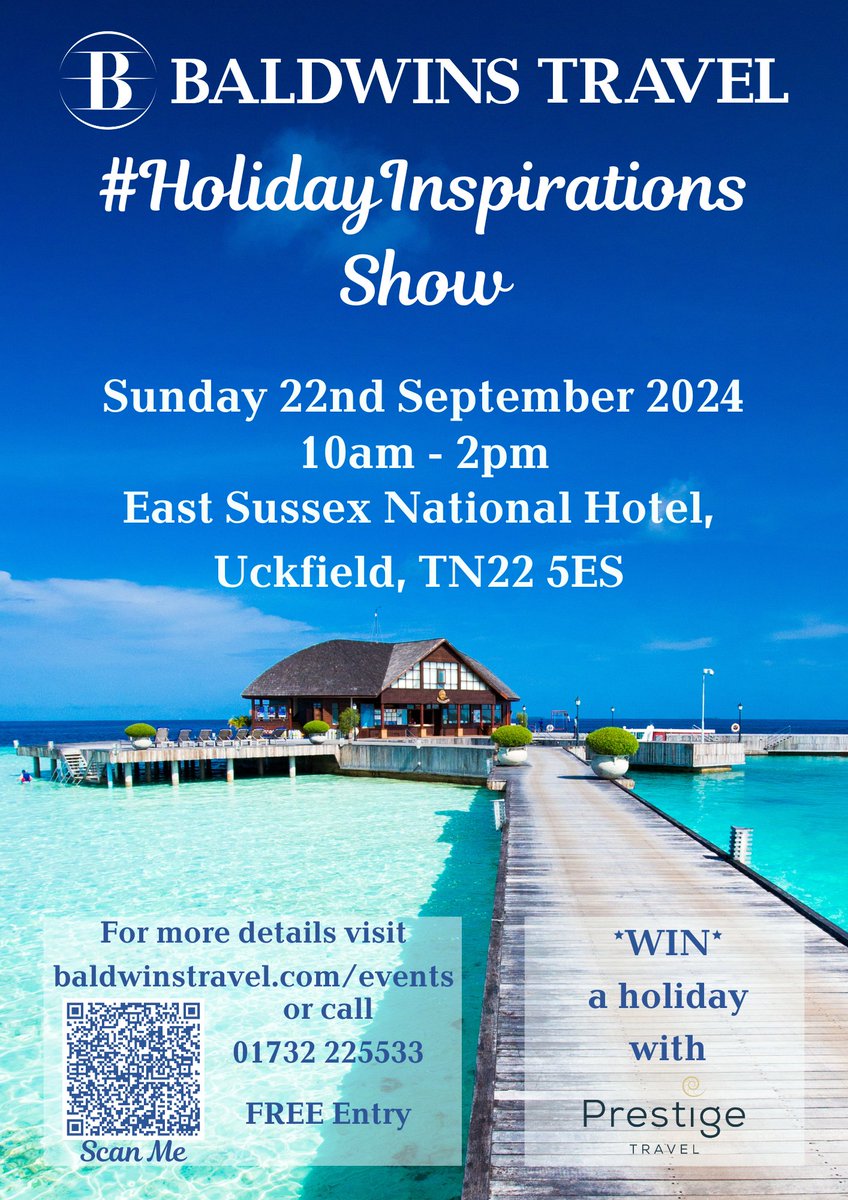 Baldwins Travel will be hosting the #HolidayInspirations Show, and this year and it’s coming to Sussex.

bigwow.uk/event/holidayi…