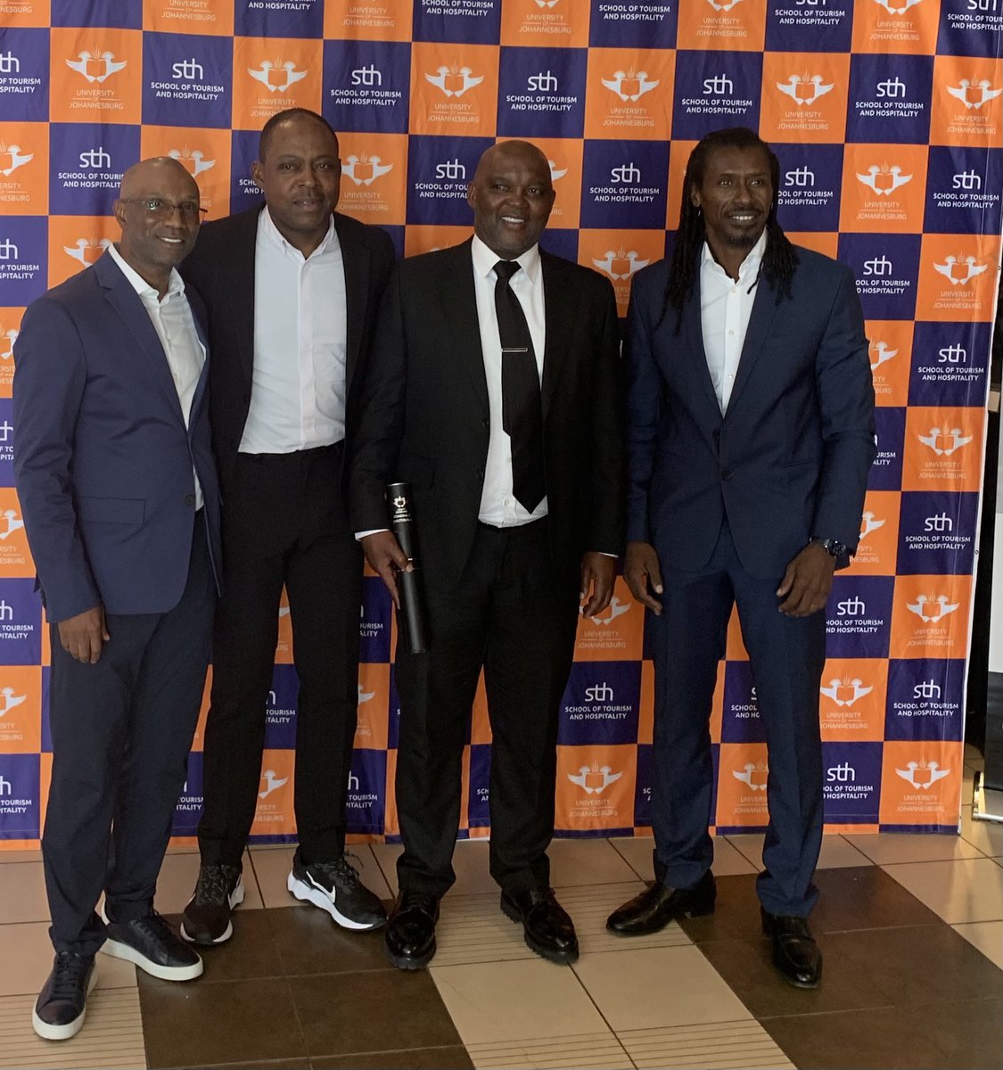 Kalusha Bwalya (@kalushapbwalya) on Twitter photo A pleasure to be present at <a href="/TheRealPitso/">Pitso Mosimane</a> celebration on his Honorary Doctorate at <a href="/go2uj/">University of Johannesburg</a> with coach AliouCisse & florentIbenge A pleasure to be present at <a href="/TheRealPitso/">Pitso Mosimane</a> celebration on his Honorary Doctorate at <a href="/go2uj/">University of Johannesburg</a> with coach AliouCisse & florentIbenge