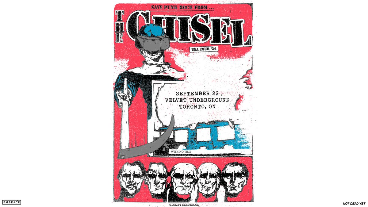 thevelvetTO's tweet image. JUST ANNOUNCED: Punk rockers #TheChisel will take over Velvet Underground on September 22nd!
RSVP: tinyurl.com/2wjehdm7