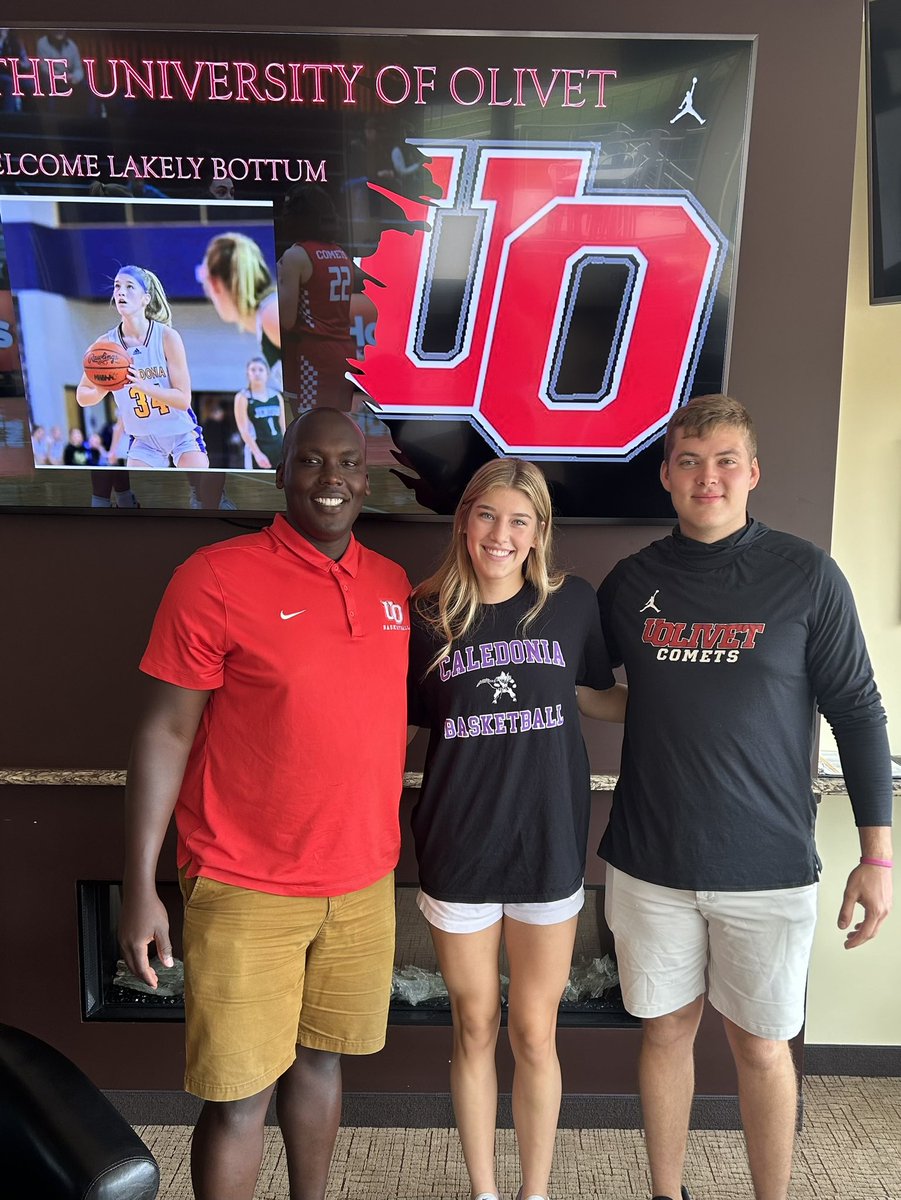 Lakely Bottum 34 (@lakelybottum) on Twitter photo After a great visit at the University of Olivet, I am thankful to receive an offer to continue my academic and athletic career!! Thank you <a href="/coachsabiiti/">Peter Sabiiti</a> and <a href="/coachguentherUO/">Logan Guenther</a>.
<a href="/M_B_A_Bball/">MBA Basketball</a> <a href="/AlGortmaker/">Al Gortmaker</a> @DeeRob_Recruits After a great visit at the University of Olivet, I am thankful to receive an offer to continue my academic and athletic career!! Thank you <a href="/coachsabiiti/">Peter Sabiiti</a> and <a href="/coachguentherUO/">Logan Guenther</a>.
<a href="/M_B_A_Bball/">MBA Basketball</a> <a href="/AlGortmaker/">Al Gortmaker</a> @DeeRob_Recruits