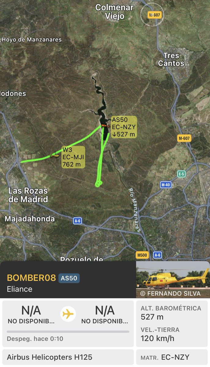AvistamientosA's tweet photo. 🔴También está actuando en la zona un Airbus Helicopters H125 (EC-NZY) de #Eliance “BOMBEROS08” https://t.co/7uIhWGOAkU