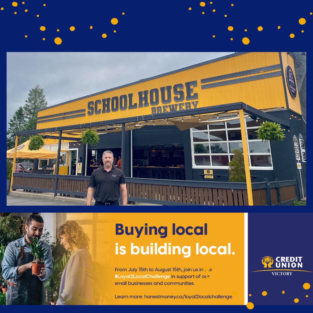 VictoryCU's tweet image. Andrew, our Manager- Lending Services,  enjoyed having lunch out and spending some of his #Loyal2LocalChallenge funds at Schoolhouse Brewery here in Windsor!

Check out honestmoney.ca/stories/loyal2… to learn more.

#SupportLocal
#buylocal
#BankLocal
#keepingourcommunitystrong