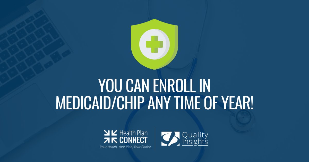 DEHealthPlan's tweet photo. #DYK that you can enroll in Medicaid/CHIP any time of year?
There's no limited enrollment period for Medicaid or the Children’s Health Insurance Program (CHIP). If you qualify, coverage can begin immediately.

Learn more ➡️ https://t.co/8DQaFzk3rS 

#MarketplaceSEP #SEP https://t.co/i1SQ0TKTHg