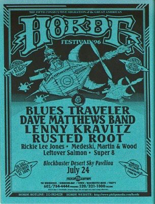 b_harr27's tweet image. July 24th #DMB thru the posters 

1996 Phoenix, AZ 
▪️Performed at the HORDE Festival; DMB was part of the lineup from 7/18-8/4, other artists included Blues Traveler, Lenny Kravitz and Rusted Root
▪️Band’s first of 15x playing  Desert Sky Pavilion 

2003 Phoenix, AZ 
▪️Gov’t…