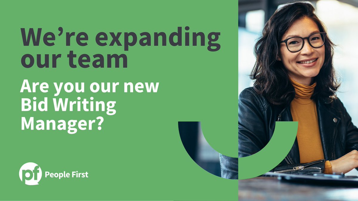 Do you have a passion for writing and heart to make a difference?  

People First is looking for a skilled Bid Writing Manager to help us secure funding and support for our vital programs.  

Make a difference and apply now: bit.ly/46fDaeG