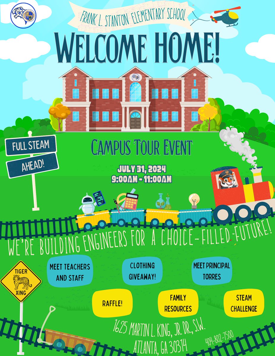 F.L.STANTON (@apsflstrong) on Twitter photo 🌟 Have you met our new school administration? 🌟
Join us for an Open House & Campus Tour of our newly renovated building! 🏫✨
July 31, 2024 | 9am - 11am | 1625 MLK Dr. SW Atlanta, GA 30314
#FLStrong #FullSTEAMAhead #OpenHouse <a href="/apsupdate/">ATL Public Schools</a> 🌟 Have you met our new school administration? 🌟
Join us for an Open House & Campus Tour of our newly renovated building! 🏫✨
July 31, 2024 | 9am - 11am | 1625 MLK Dr. SW Atlanta, GA 30314
#FLStrong #FullSTEAMAhead #OpenHouse <a href="/apsupdate/">ATL Public Schools</a>