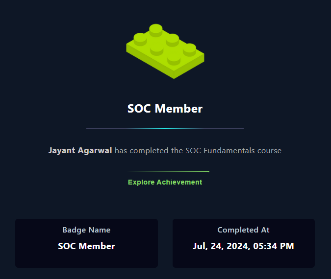 Jayant01agarwal's tweet photo. #letsdefend I have gained new badge on @LetsDefendIO https://t.co/kdP9hCiT2E https://t.co/joGFXeuVUz