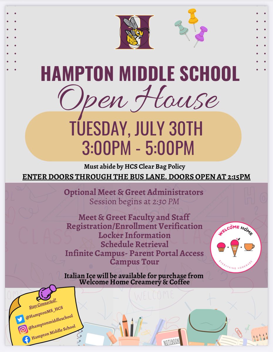 Hampton Middle School (@hamptonms_hcs) on Twitter photo See you soon  Hampton Middle School Family! #hamptonSPIRIT #GameOn <a href="/drwilliams08/">Dr. Lydia Williams</a> <a href="/LoriHuston_07/">Lori Huston</a> @DrNXSamuels <a href="/ShesMrsGaynor/">Mrs. Gaynor</a> <a href="/stuckonteachin/">Mr. Stuckey</a> See you soon  Hampton Middle School Family! #hamptonSPIRIT #GameOn <a href="/drwilliams08/">Dr. Lydia Williams</a> <a href="/LoriHuston_07/">Lori Huston</a> @DrNXSamuels <a href="/ShesMrsGaynor/">Mrs. Gaynor</a> <a href="/stuckonteachin/">Mr. Stuckey</a>
