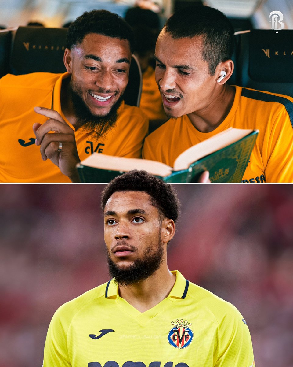 FaithfullBaller's tweet photo. 🤲☝️Arnaut Danjuma spending his time wisely by reading the Qur’an with Aissa Mandi while making their way to pre-season games for Villarreal

May Allah reward him for his efforts as he consistently posts reminders for all of us. Ameen 🙏❤️ https://t.co/nb9NavddTb