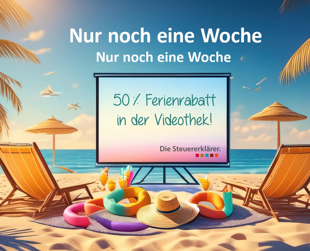 Nur noch bis 31.07.2024! Jetzt gleich die Angebote in der Videothek checken und kräftig sparen: stbverband-thueringen.de/steuerakademie…