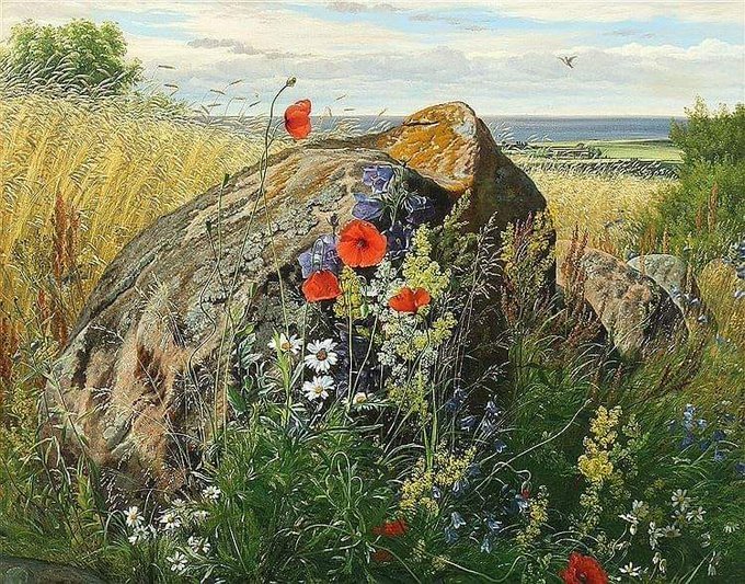 quirkiebird's tweet photo. Summer, Field flowers 
Carl Frederic Aagaard 🖌 https://t.co/G6xkm0T5M8